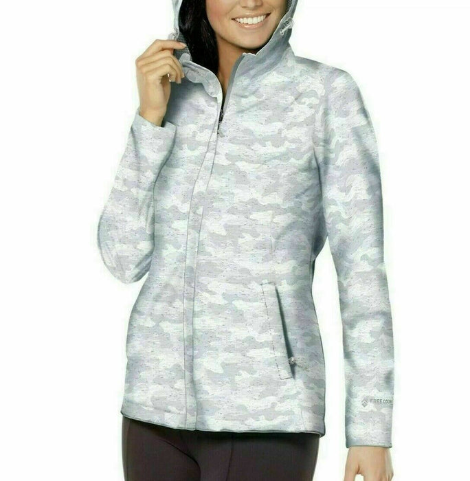 Free Country Waterproof Rain Jacket Shell Grey Large