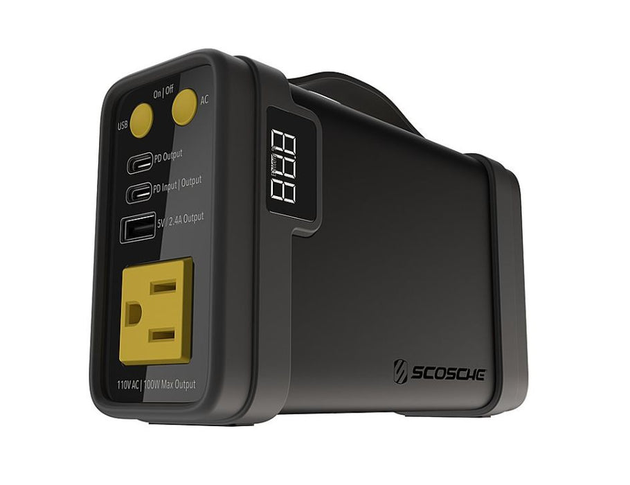 Scosche POWERUP 32K Portable Power Hub 110V | Color: Black