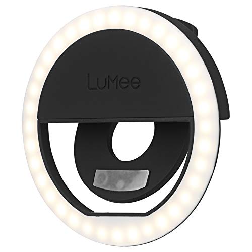 LuMee Studio Led Clip Light | Portable Rechargeable LED Ring Light | Color: Black