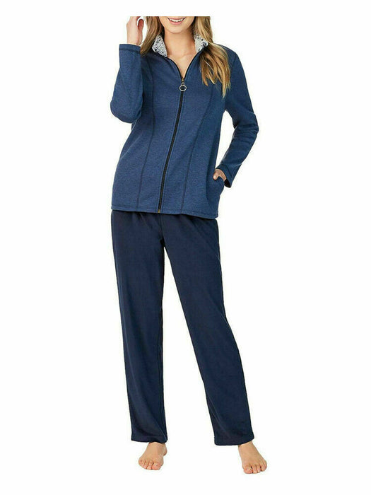 Cuddl Duds Lounge PJ Set Navy Small 6-8