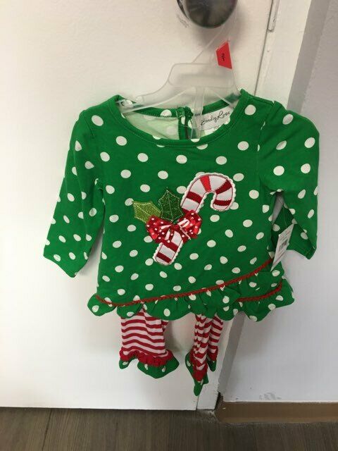 Emily Rose 2 Piece Set Green 2T