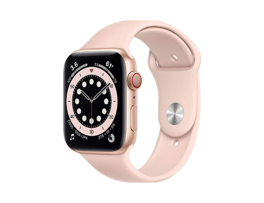 Apple Watch Series 6 (GPS) 40mm Gold Aluminum Case with Pink Sand Sport Band - MG123LL/A | Color: Gold