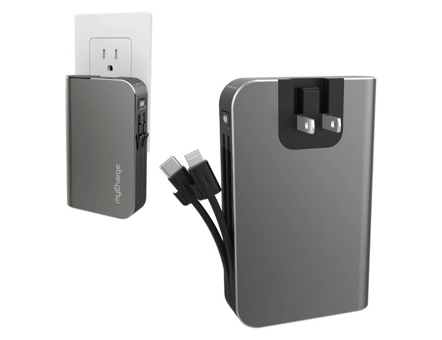 MyCharge Hub Turbo 10050mAh Portable Charger | Color: Grey