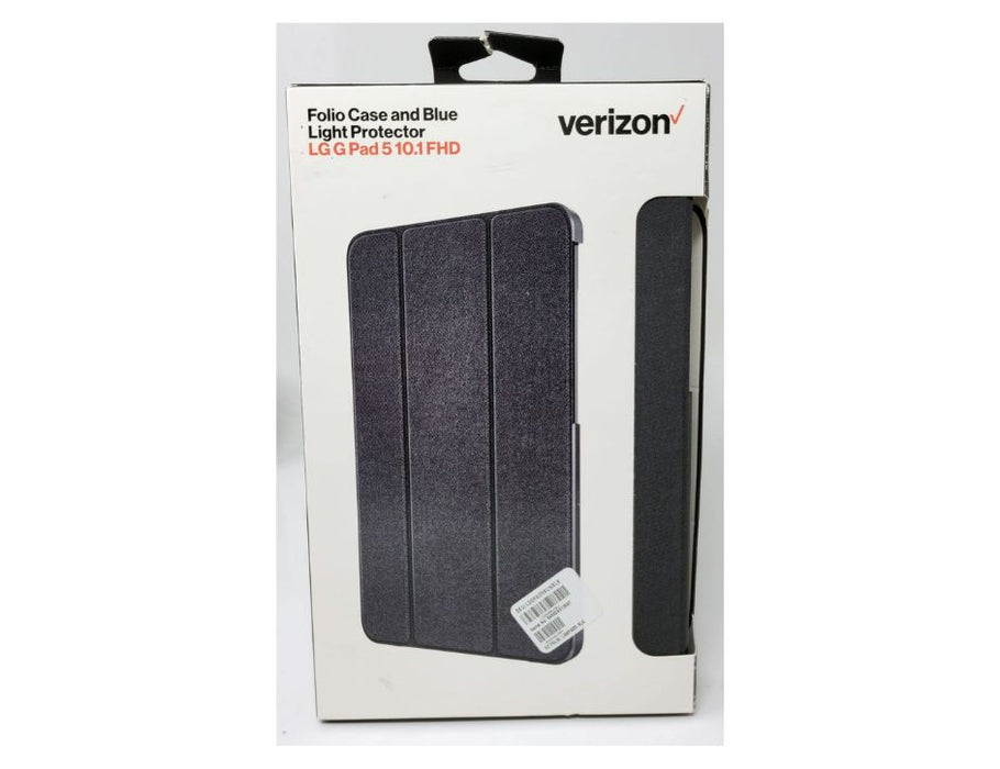 Verizon Folio  Case and Blue Light Protector LG Pad 5 10.1 FHD  | Color: Black