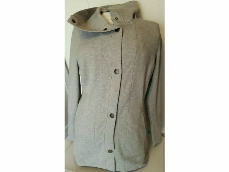 Free Country Snap Front Cardigan Heather Grey Small