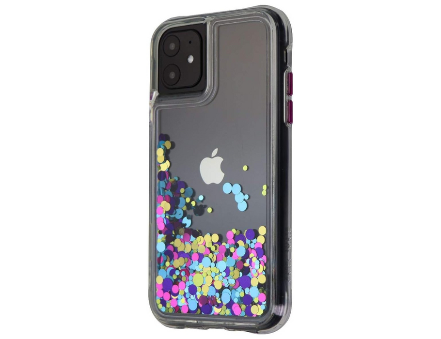 Case-Mate Waterfall Series Liquid Glitter Case for Apple iPhone 11 | Confetti