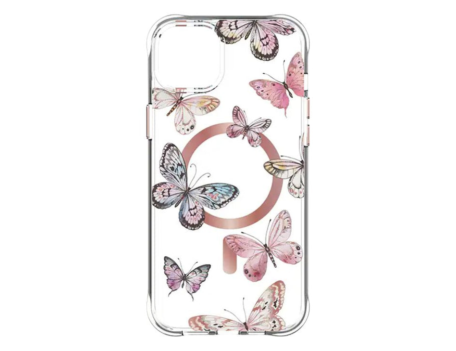 Body Glove Karma Case With Magsafe for iPhone 14 Plus / iPhone 6.7 2022 | Color: Pink Butterflies