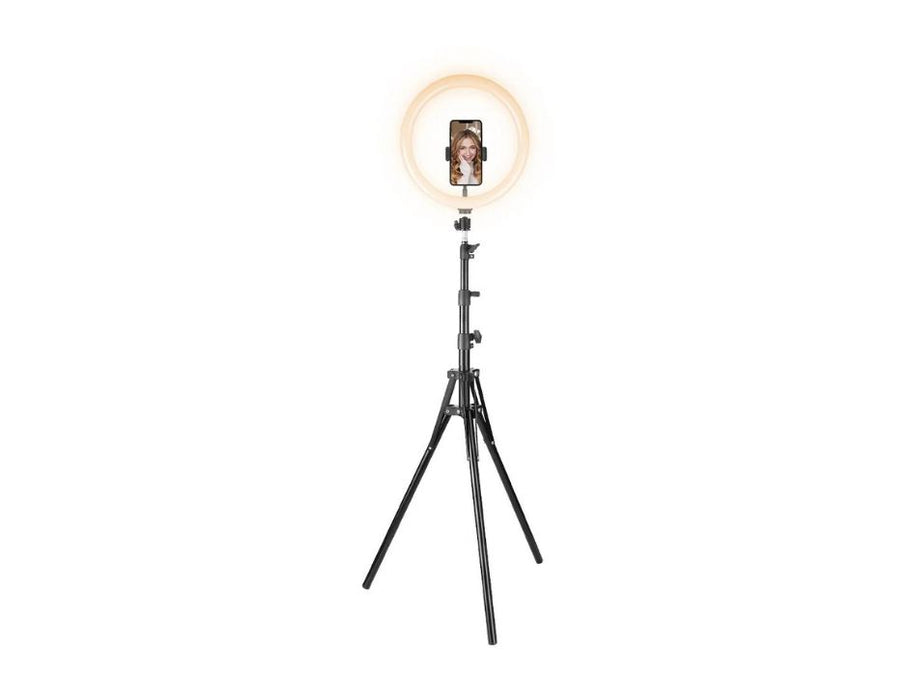 Cygnett Pro 12-Inch Travel Ring Light with Tripod, Travel Pouch, and Bluetooth Remote