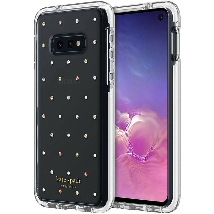 Kate Spade Defensive Hardshell Case for Samsung Galaxy S10e | Pin Dot Gems and Pearls