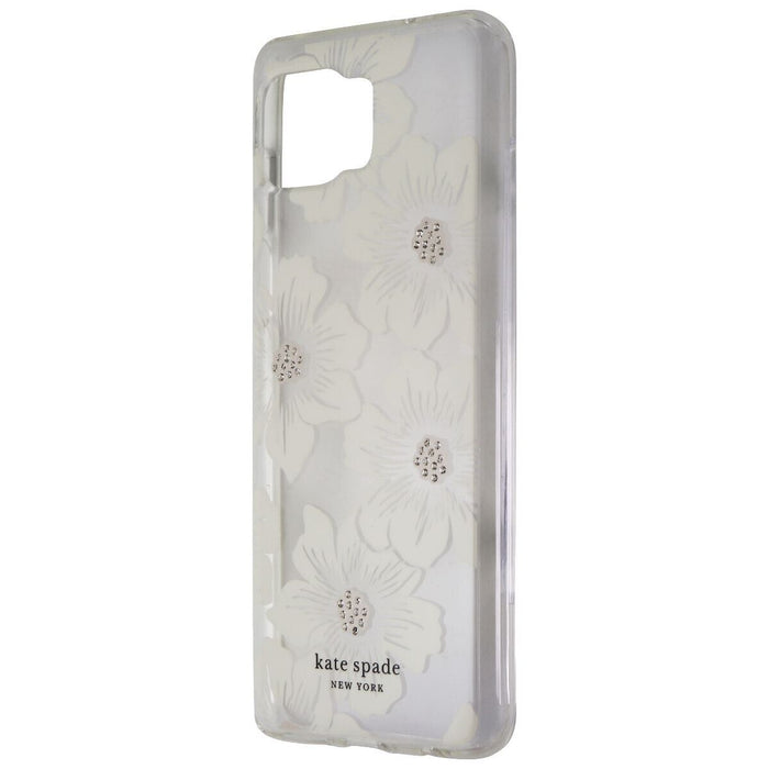 Kate Spade Protective Hardshell Case for Motorola One 5G | White Hollyhock Clear