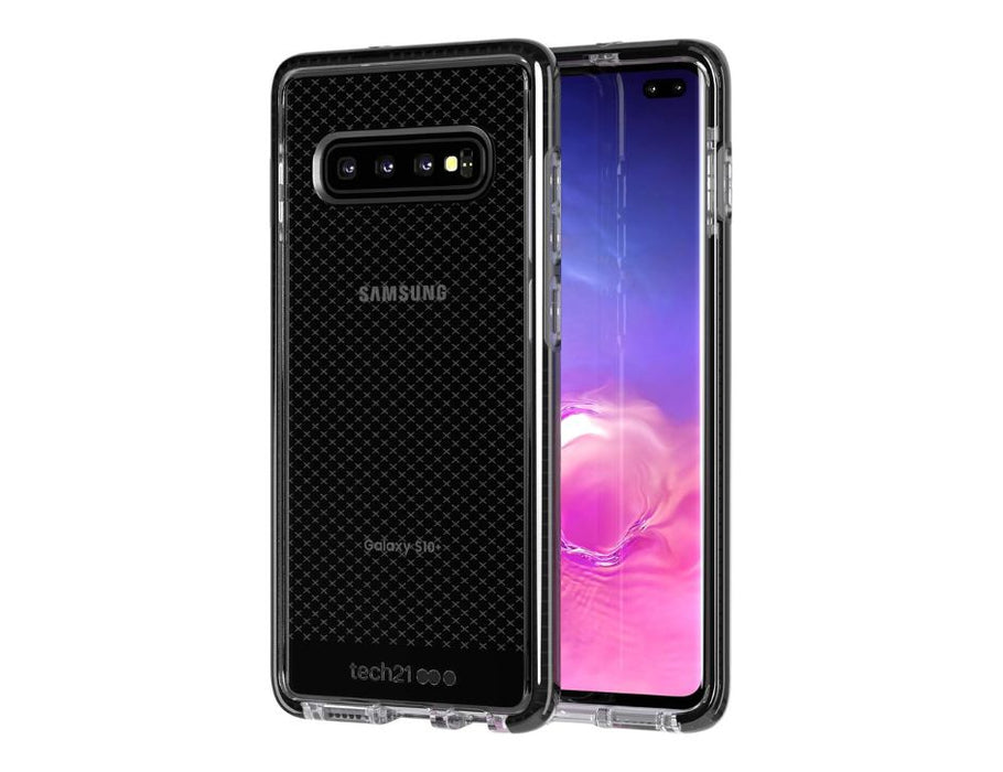 Tech21 Evo Check Case for Samsung Galaxy S10+ Plus | Color: Smokey Black