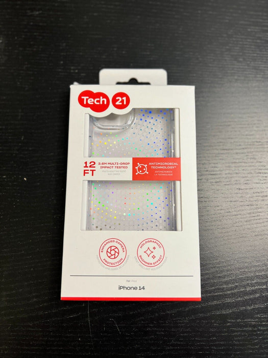 Tech21 iPhone 14 Evo Clear – Scratch-Resistant, Shock-Absorbing Clear Phone Case with 12ft Multi-Drop Protection