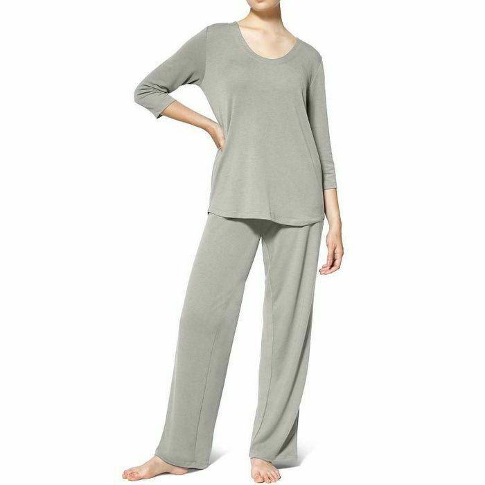 HUE French Terry Lounge Set Med Grey Heather S 4-6