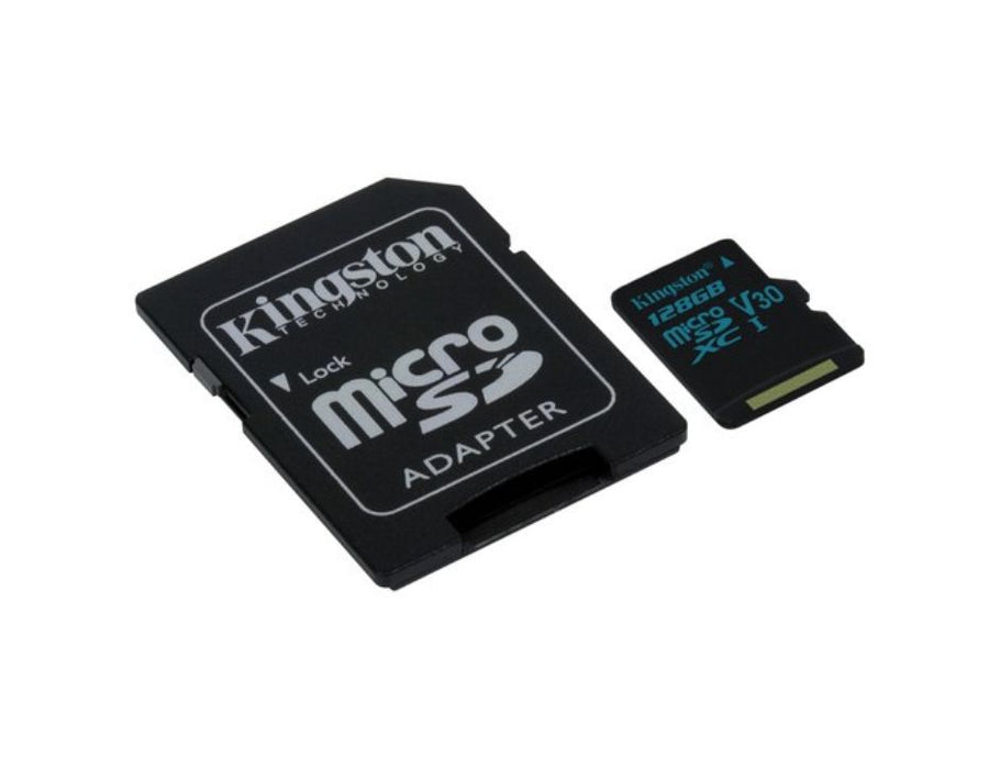 Kingston Canvas Go! Memory Card 128 GB Micro SD Adapter