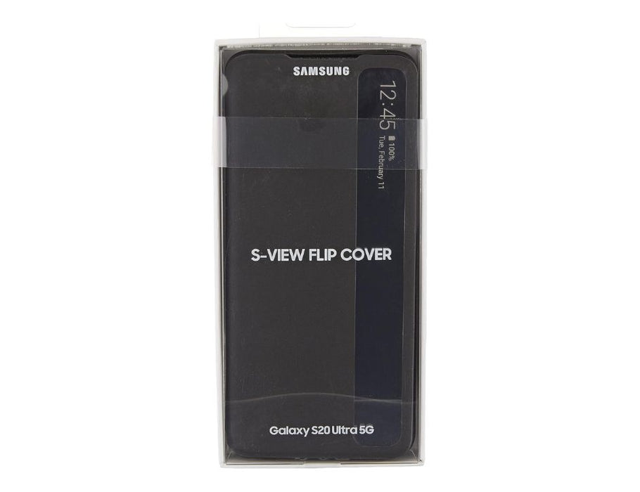 Samsung S-View Flip Cover for Galaxy S20 Ultra, S20 Ultra 5G | Color: Black