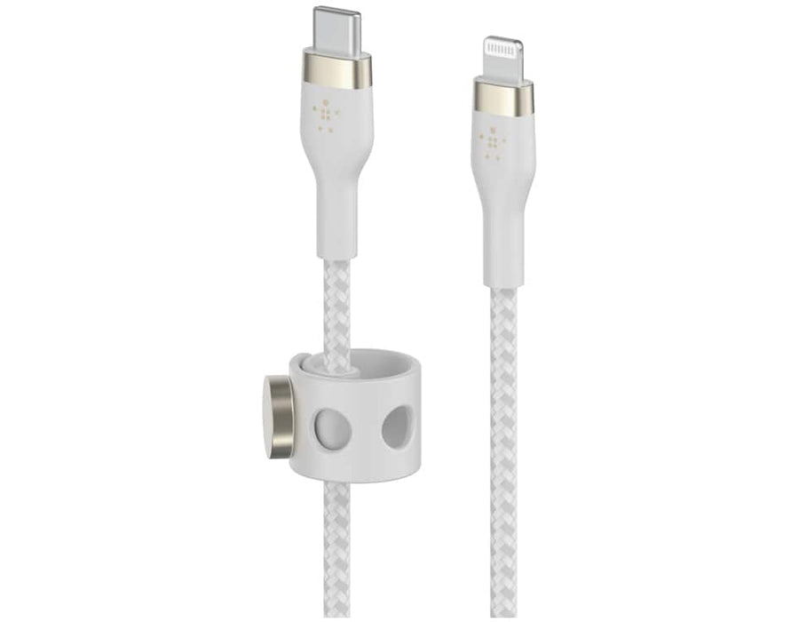 Belkin Boost Charge USB-C PD Wall Charger With PPS+ Pro Flex 30W USB-C Cable With Lightning Connector White