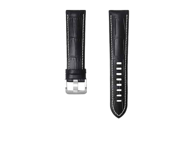 Serafil prime Leather (20mm) black watch strap