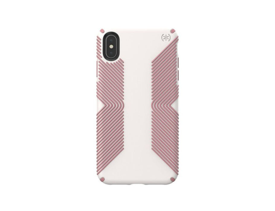 Speck Presidio Grip Designed Impact Case for iPhone XS Max | Color: White & Pink