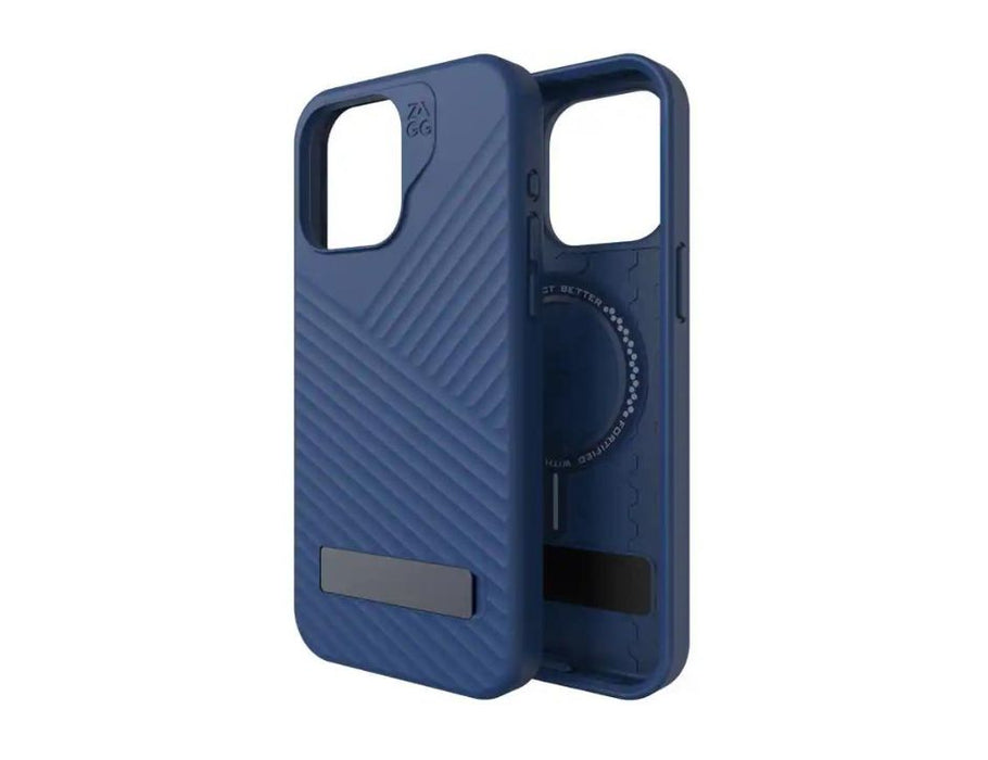 Zagg Denali Snap With Kickstand Ultra Protective Navy Blue Case for iPhone 6.7 Pro (2023)