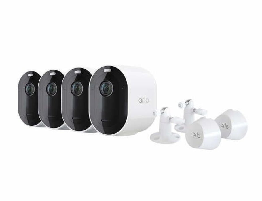 Arlo Pro 4 Spotlight Camera with Wireless Security, 2K Video & HDR, Color Night Vision, 2 Way Audio, Wire-Free, Direct to WiFi | Color: White