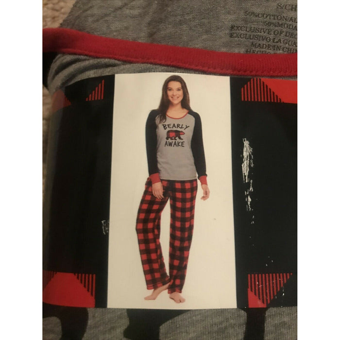 #HolidayFamjams Ladies Pajama Set Matching Family Pajamas XXL 22-24 Gray, Red, Black XXL-22-24