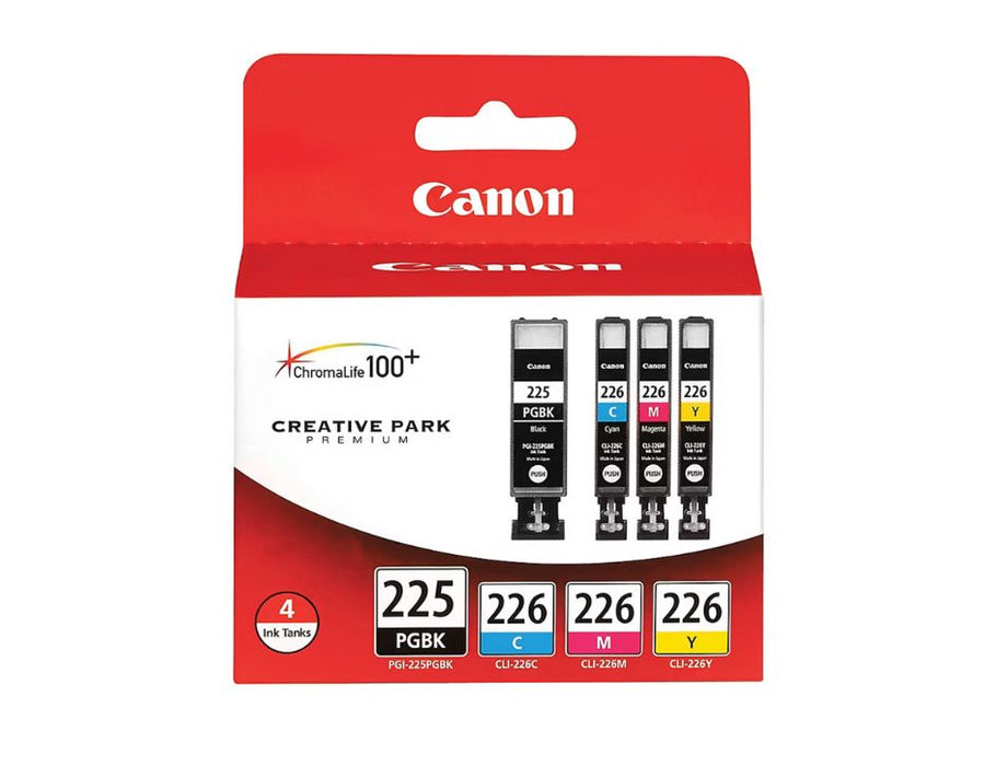 Canon PGI-225 and CLI-226 Combo Ink Cartridges, 4 Pack