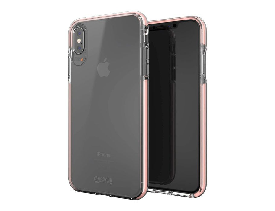 Gear4 Piccadilly Clear Case with Advanced Impact Protection for iPhone Xs Max | Color: Rose Gold