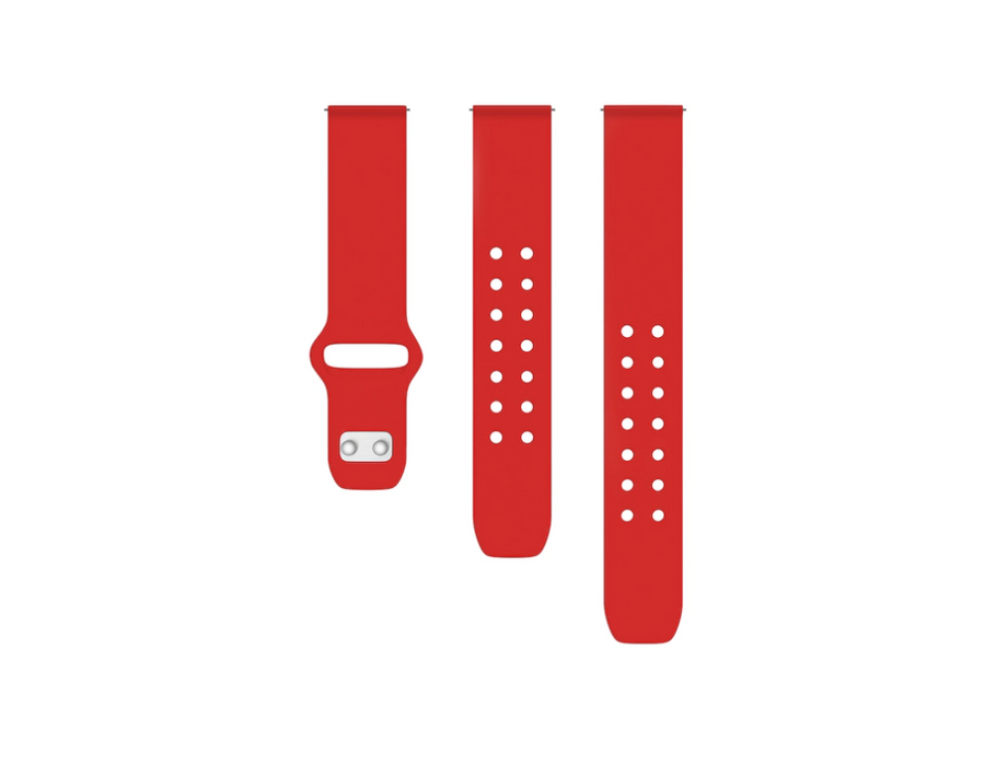 Quick Change Silicone Sport Watch Band 22MM I Color Red