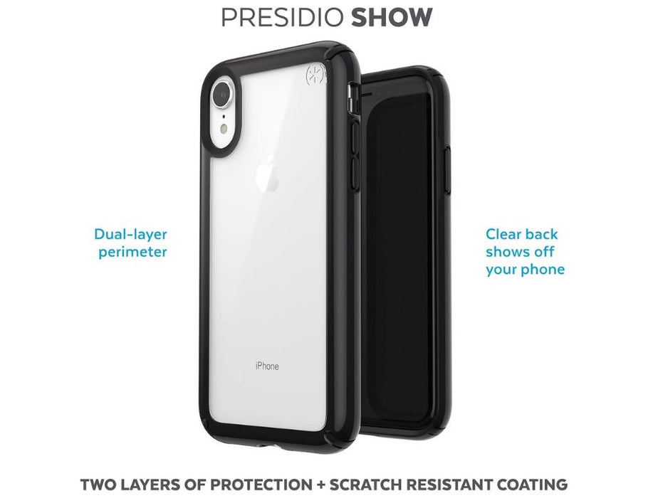 Speck Presidio Show for iPhone XR | Color: Black & Clear