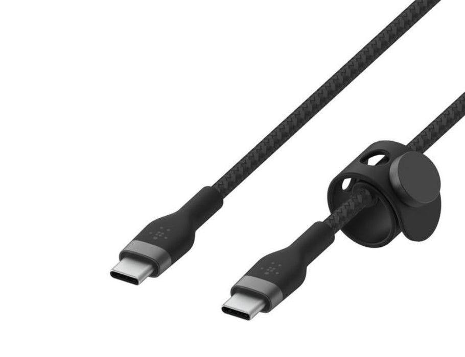 Belkin Boost Charge Pro Flex USB-C to USB-C Cable (2 Pack) Bundle- Color:Black/ Pink