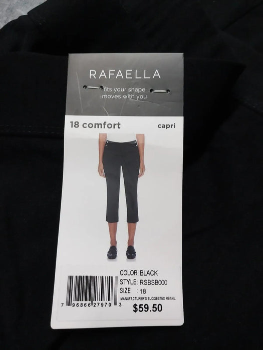 Rafaella Comfort Pant Capri Black 18