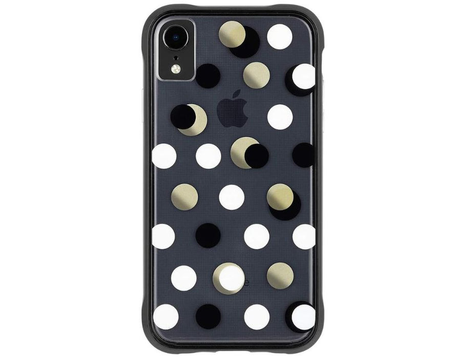 Case-Mate iPhone XR Case | Black & Metallic Dot