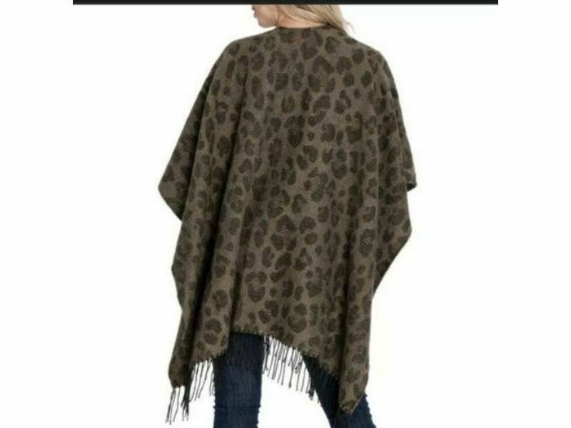 Woolrich Cozy Blanket Wrap Kate Leopard OSFA