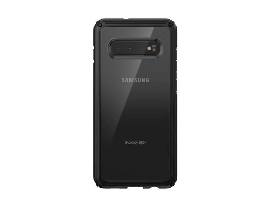 Speck Presidio V-Grip Case for Samsung Galaxy S10+ | Color: Clear/Black