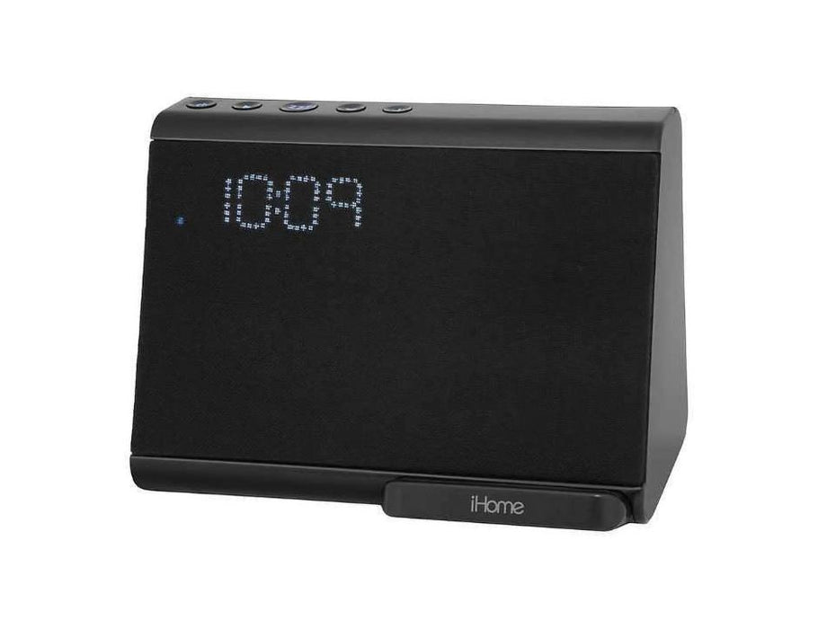 iHome Bluetooth Dual Alarm Clock Wireless Charging | Color: Black