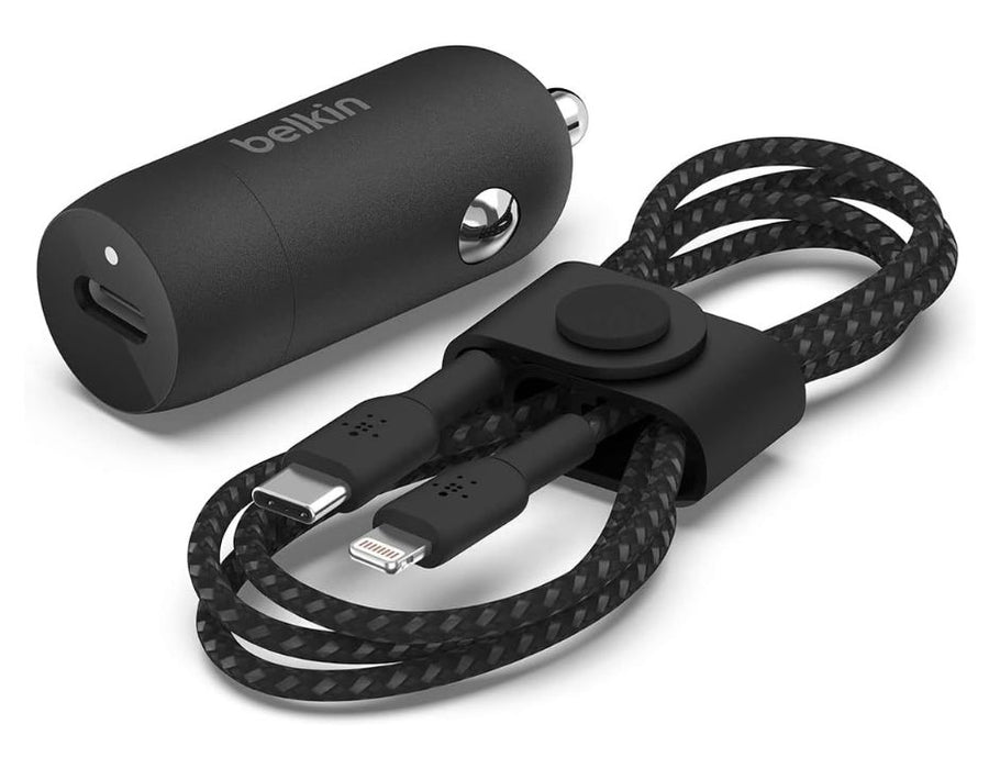 Belkin USB-C Car Charger 20W+ USB-C Cable With Lightning Connector