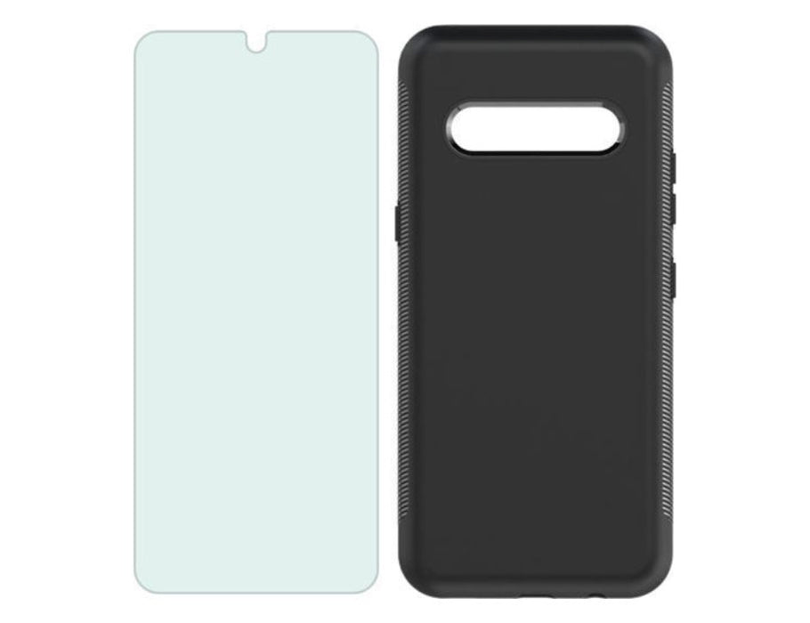 Verizon Case and 2 Pack blue Light Protector for LG V60 Thin Q 5G UW | Color:  Black