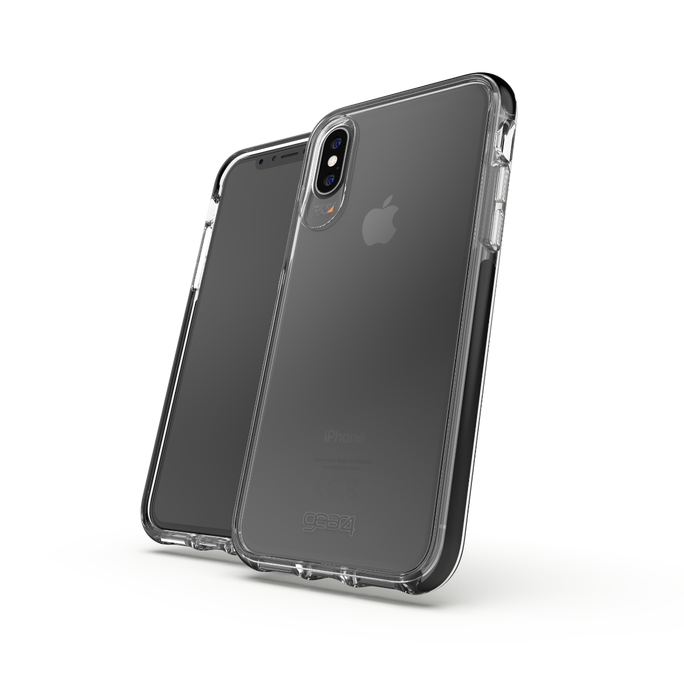 Gear4 D30 Piccadilly Hard Case for iPhone Xs & iPhone X | Color: Clear & Black