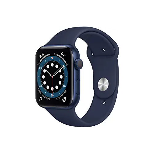 Apple Watch Series 6 (GPS) 40mm Blue Aluminum Case with Deep Navy Sport Band - Blue