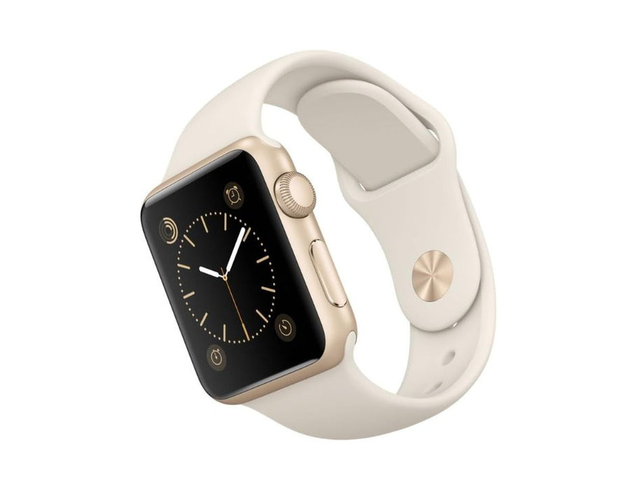 Apple Apple Watch Sport (first-generation), 38mm Gold Aluminum Case with Antique White Sport Band - MLCJ2LL/A