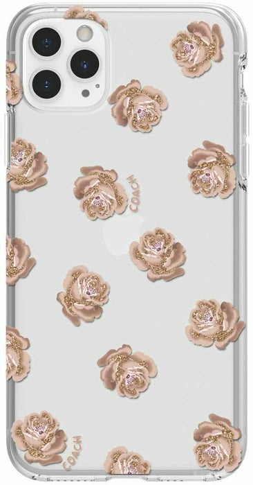 NEW Coach Protective Case for iPhone 11 Pro - Dreamy Peony Clear/Pink/Glitter