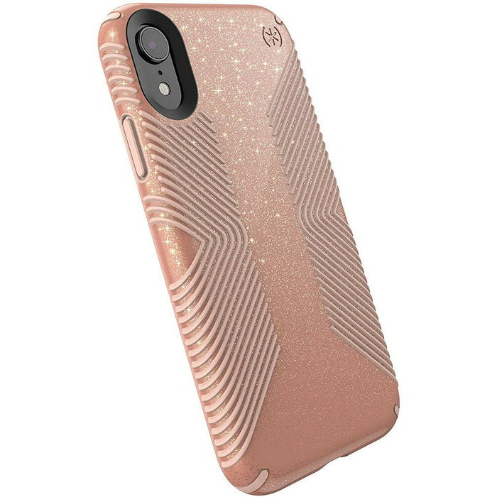 Speck Products 117060-6832 Presidio Grip + Glitter iPhone XR Case, Bella Pink