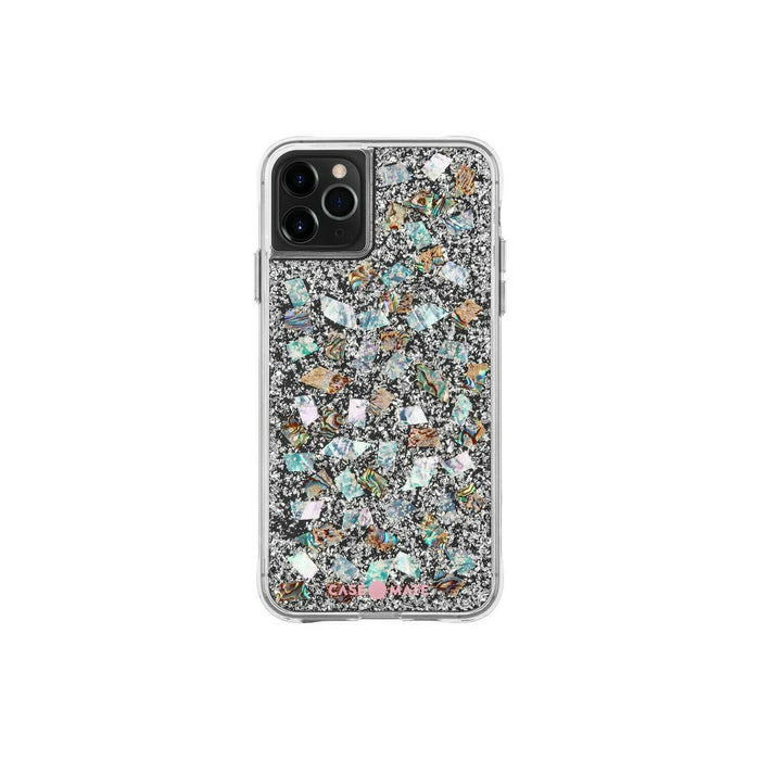Case-Mate - Karat - Case for iPhone 11 Pro - Real Mother of Pearl & Silver