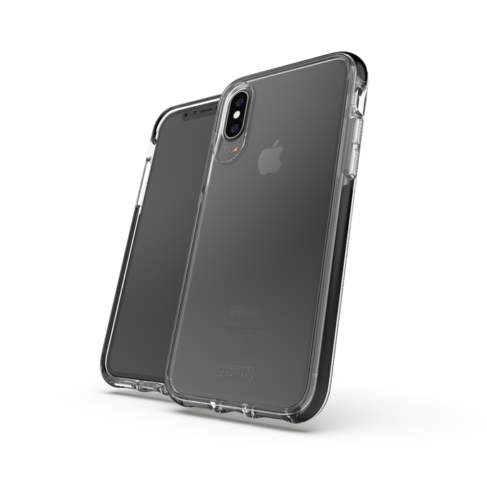 Gear4 D30 Piccadilly Hard Case for Apple iPhone Xs & iPhone X - Clear/Black