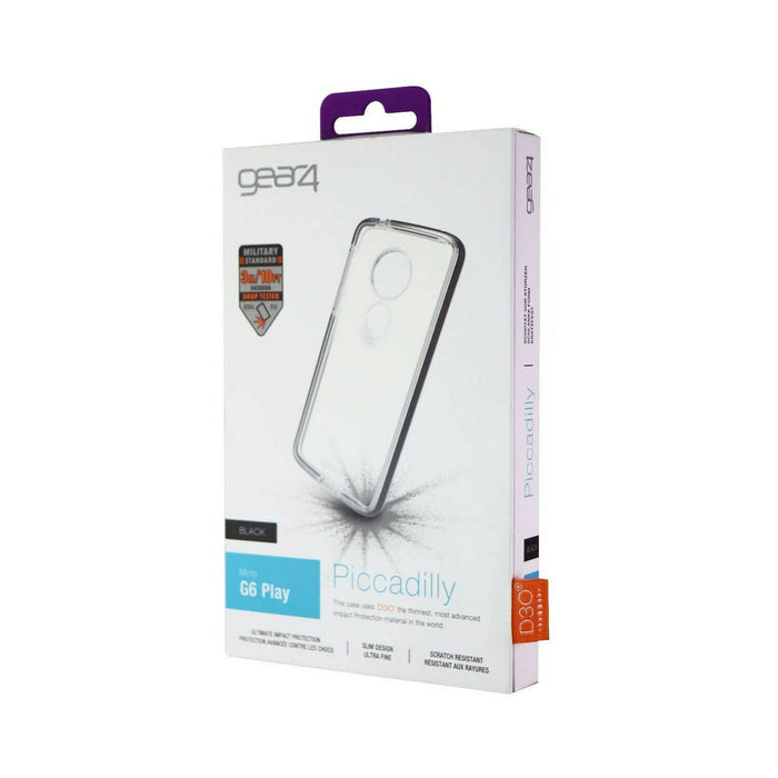 Gear4 Piccadilly Series Hard Case for Motorola Moto G6 Play - Clear/Black